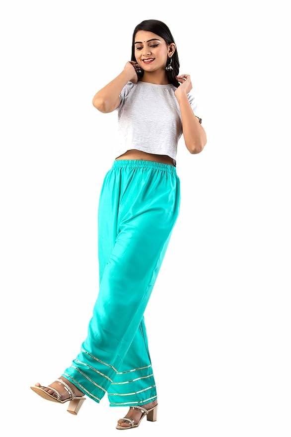 61FIeOfOsL._SY879_.jpg Stylish Plazo with GOTA - Image 1